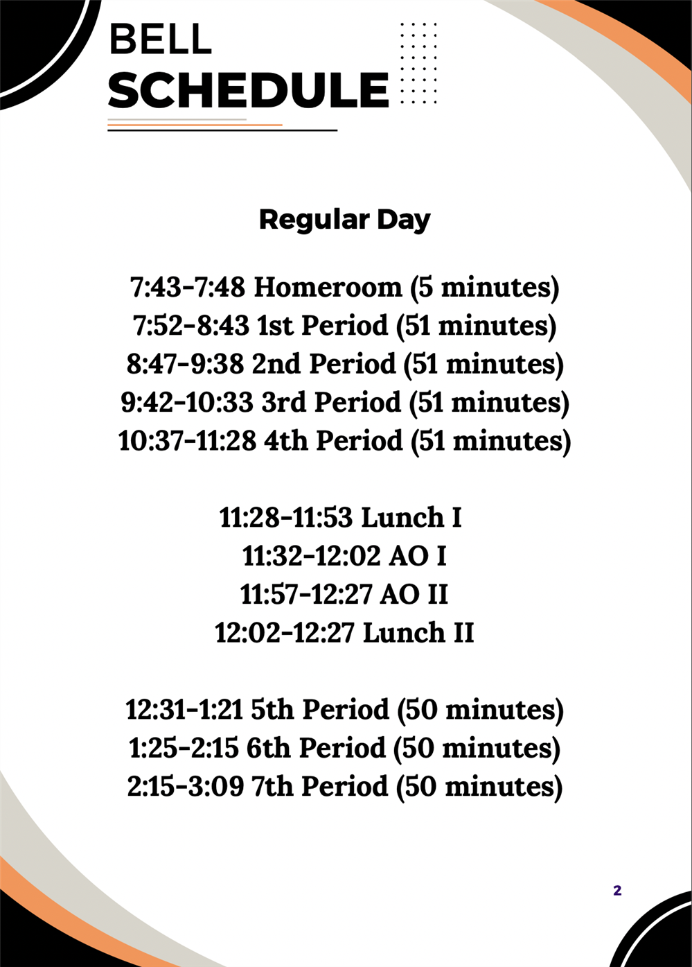 24.25 BCHS Bell Schedule